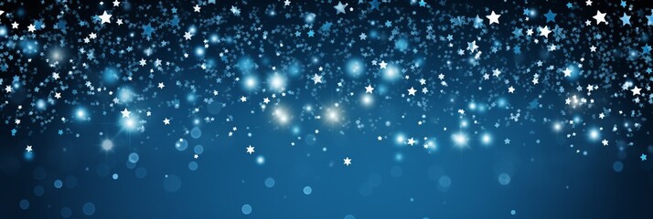 Banner. Beautiful Starry Night Sky Background with Plenty of Blank Space for Text or Design Elements