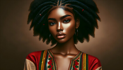 Beautiful african young women portrait.