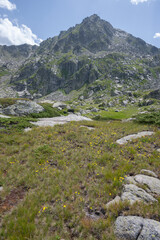 Naklejka na ściany i meble Landscape of Rila Mountain near Kalin peak, Bulgaria