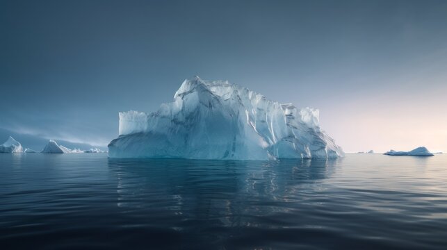 A Majestic Iceberg Gliding Across the Water