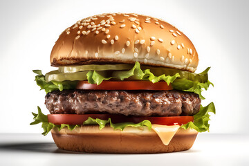 hamburger isolated on a white background