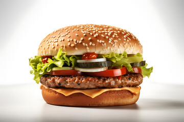 hamburger isolated on a white background