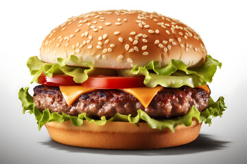 hamburger isolated on a white background