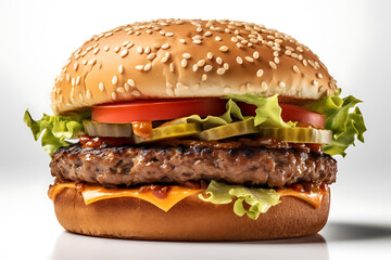 hamburger isolated on a white background