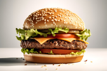 hamburger isolated on a white background