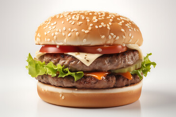 hamburger isolated on a white background
