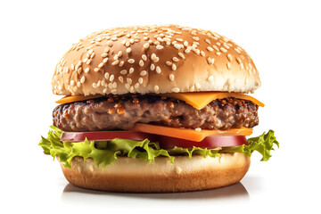 hamburger isolated on a white background