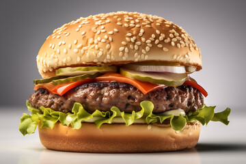 hamburger isolated on a white background