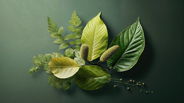 Close Up Plant Elements. Nature Background.