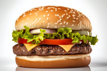 hamburger isolated on a white background