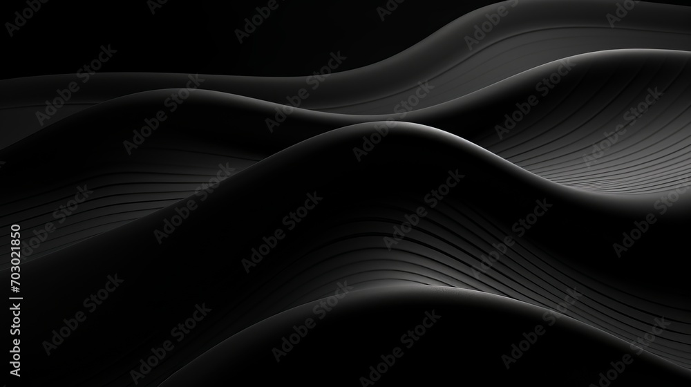 Poster elegant abstract black wavy background with seamless wave pattern and stylish texture