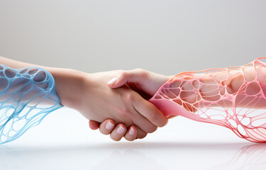 A handshake between two women, sealing a successful deal, generative AI