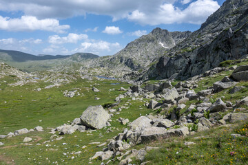 Landscape of Rila Mountain near Kalin peak, Bulgaria