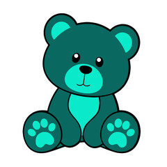 Obraz premium oso dibujo vector verde