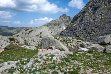 Landscape of Rila Mountain near Kalin peak, Bulgaria