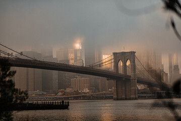 Streets and buildings in new York City manhattan bridge Brooklyn architecture Grand Central station...