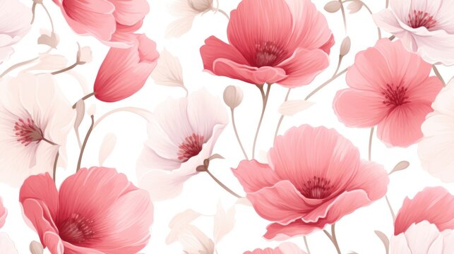  a bunch of pink and white flowers on a white background with pink and white flowers in the middle of the image.