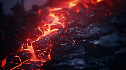 Captivating lava wallpaper: fiery beauty and volcanic landscapes in breathtaking visuals. Earth's core, hot lava flow, volcanic activity, nature's fiery display.