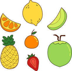 Aesthetic fruit stickers, planner stickers, diary stickers, scrapbook stickers