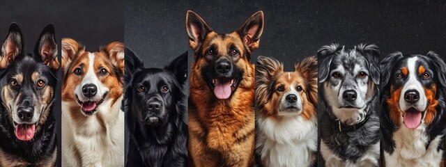 A Group of Dogs Standing Together