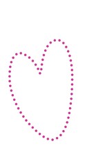 heart shaped confetti hand drawing on white background