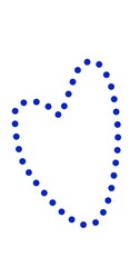 heart shaped confetti hand drawing on white background