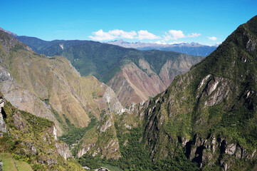 Mountain range around Machu Picchu