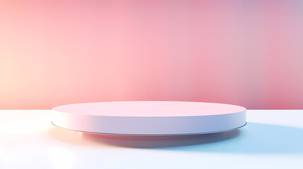 3D rendering minimalist background product booth, podium, stage, product commercial photography background, cosmetics booth