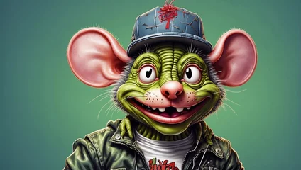 Deurstickers Rat fink Illustration © Top Provide 