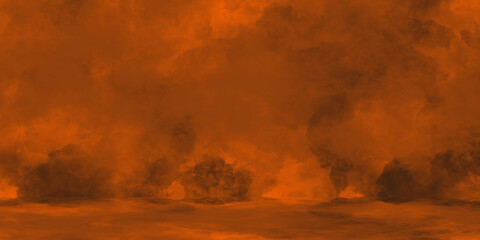 close up of fire, Beautiful view of a dark silhouettes of clouds in the orange sky illuminated by the rising sun