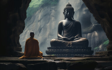 Buddha statue in the cave