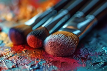 Makeup Brushes - obrazy, fototapety, plakaty