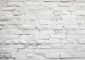 Old white brick wall background texture, wide panorama of masonry