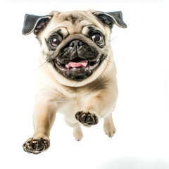 A Pug Dog Standing on Hind Legs