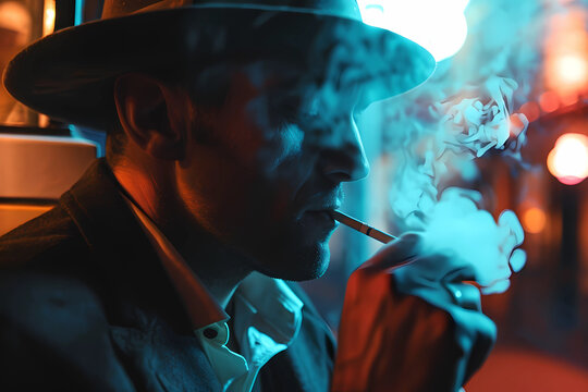 person smoking cigar