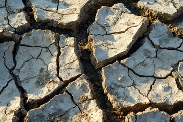 Cracked desert ground texture with dry soil.