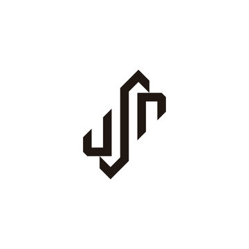 letter jsr stripes geometric logo vector