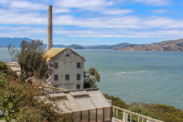 Abandoned mill on Alcatraz Island 