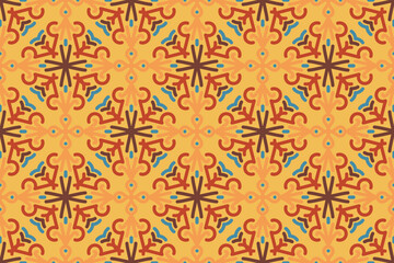 Fototapeta premium vintage seamless pattern ornaments in traditional arabian, moroccan, turkish style. vintage abstract floral background texture. Modern minimal labels. Premium design