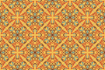 vintage seamless pattern ornaments in traditional arabian, moroccan, turkish style. vintage abstract floral background texture. Modern minimal labels. Premium design