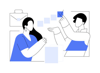 Career coach isolated cartoon vector illustrations.