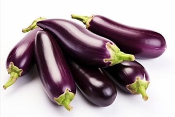Vibrant eggplant on a white background for stunning advertisements and packaging designs