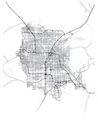 Möbelaufkleber background map landscape city view monochrome black and white graphics america Las Vegas © ДМИТРИЙ ЖИВОТИКОВ