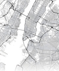 Fototapeta na wymiar background map landscape city view monochrome black and white graphics america new york