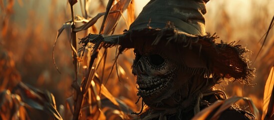 Fototapeta premium Scarecrow's depiction.