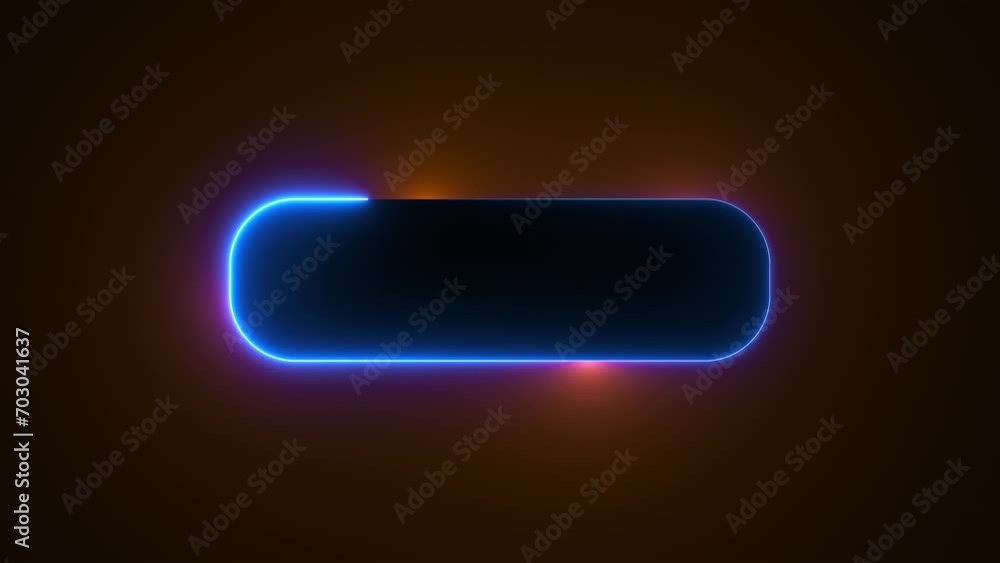 Poster template with neon frame. computer generated 3d render