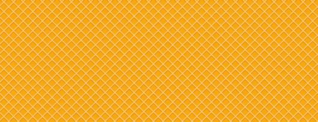 Foto auf Alu-Dibond Waffle vector background. Ice cream cone wafer pattern texture © Angela Ksen