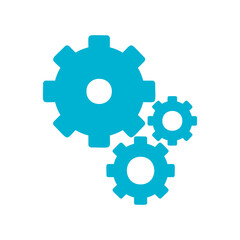 Vector illustration of gear doodle icon
