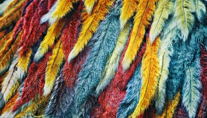 closeup of colorful furry feather background image, 16:9 widescreen wallpaper