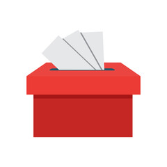 vector voting and election concept on white